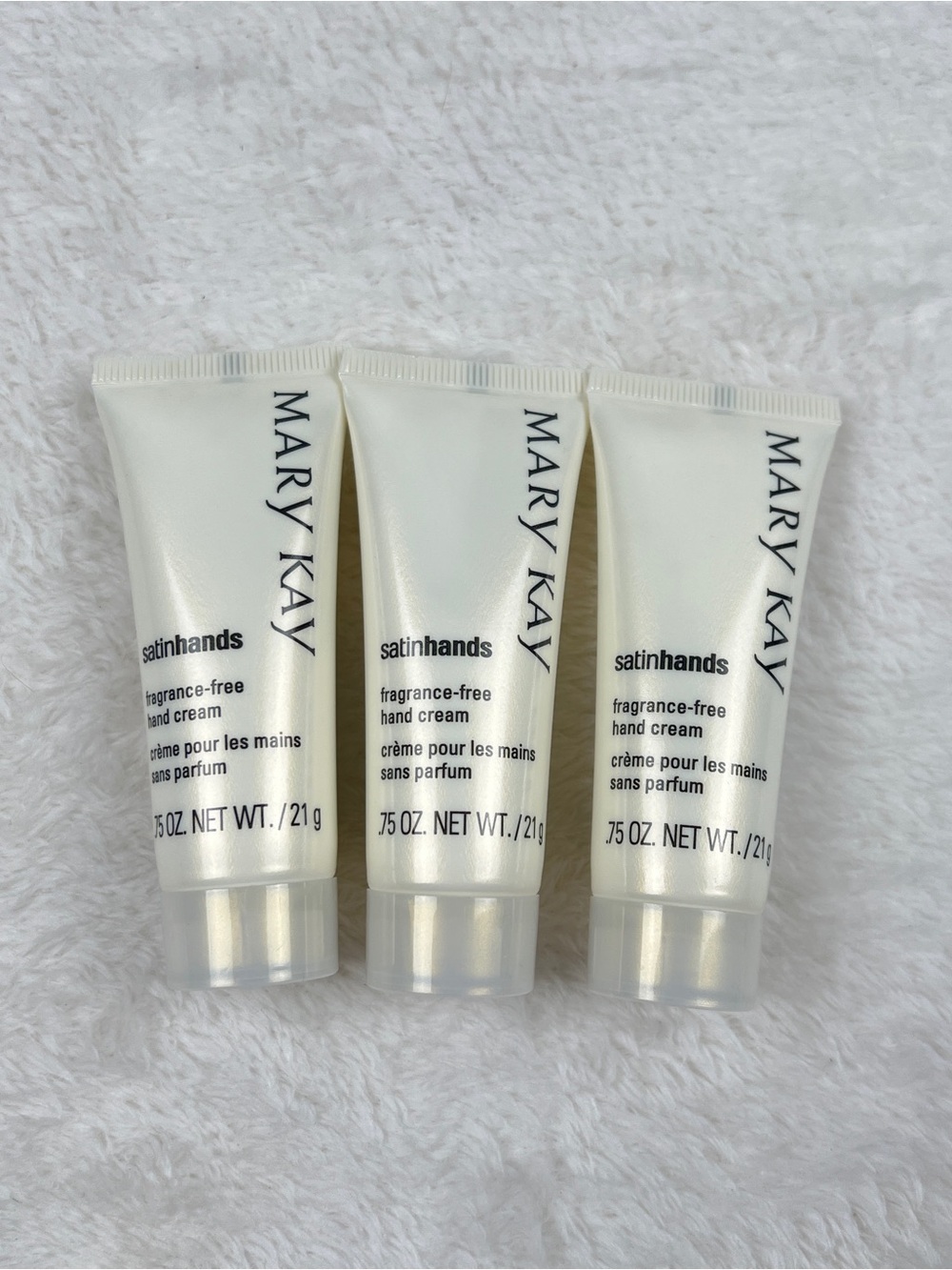 Mary Kay Satin Hands Fragrance-Free Hand Cream Mini Bundle of 3
